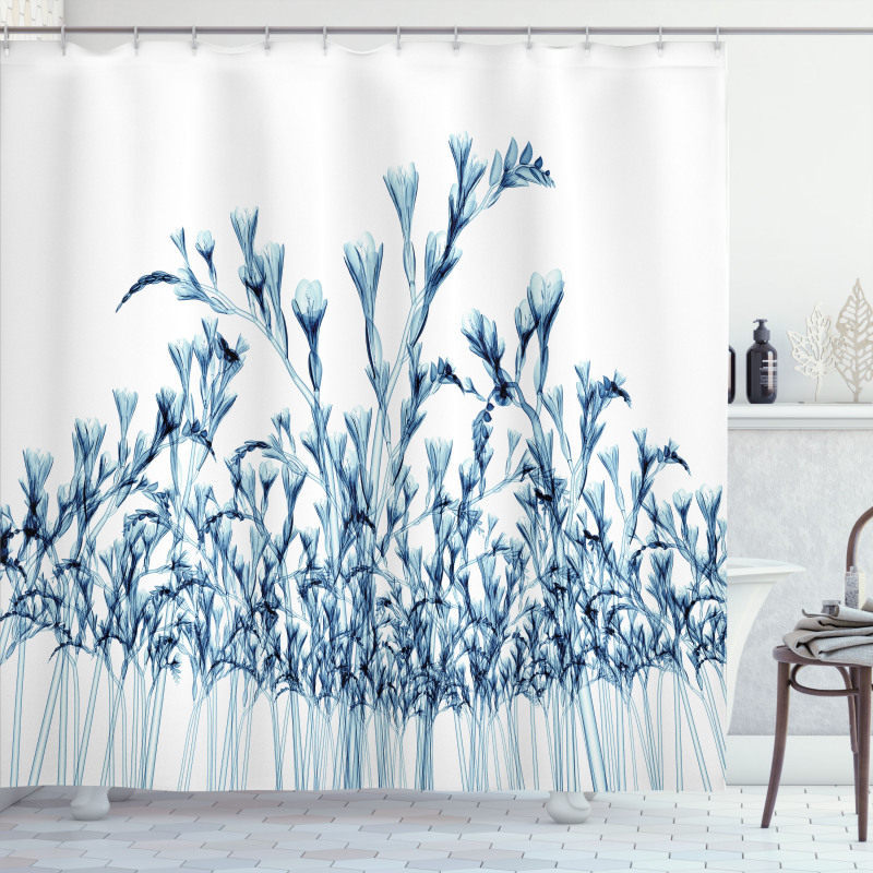 X-Ray Floral Nature Shower Curtain