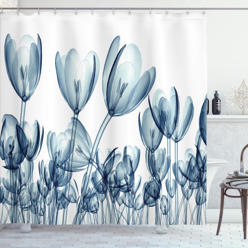 Flower X-Ray Picture Shower Curtain
