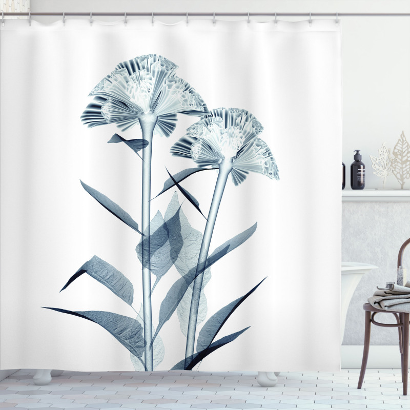 Flowers X-Ray Vision Shower Curtain