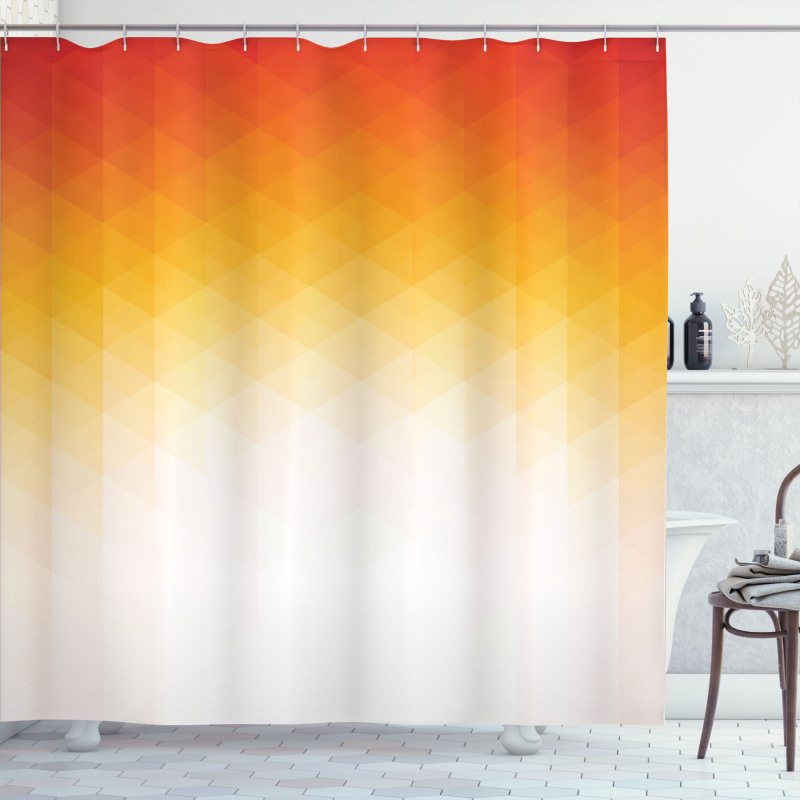 Digital Retro Triangle Shower Curtain