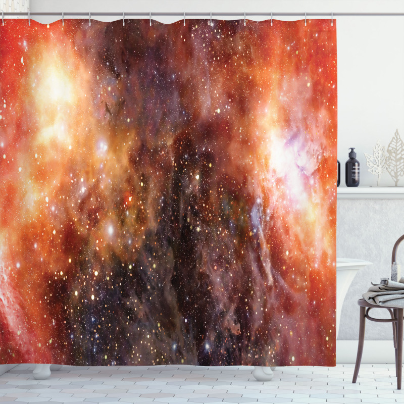 Gas Cloud in Deep Space Shower Curtain