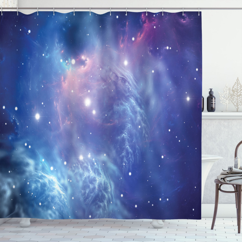 Star Clusters in Space Shower Curtain