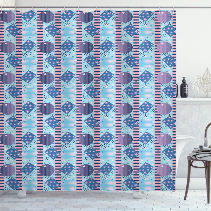 Pastel Abstract Memphis Shower Curtain