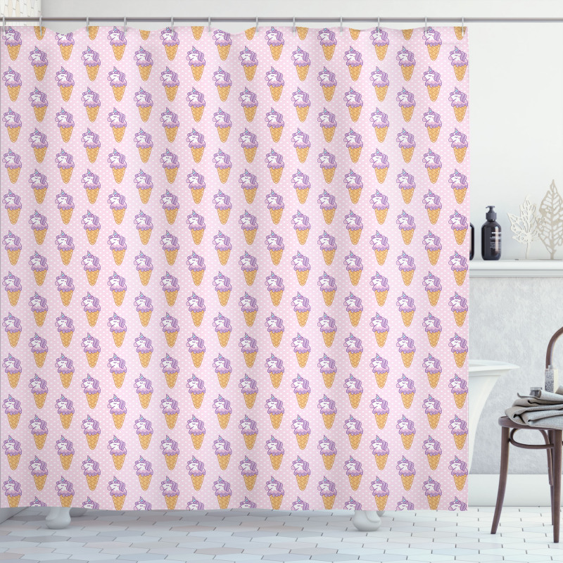 Unicorn Ice Cream Shower Curtain