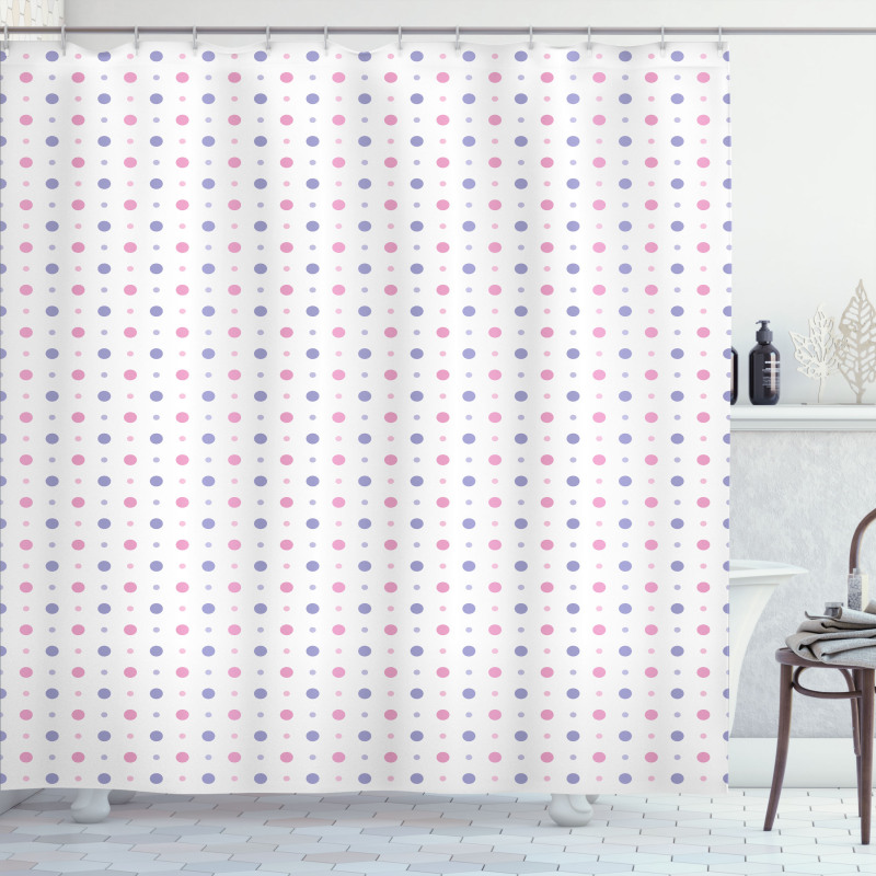 Simplistic Rounds Shower Curtain