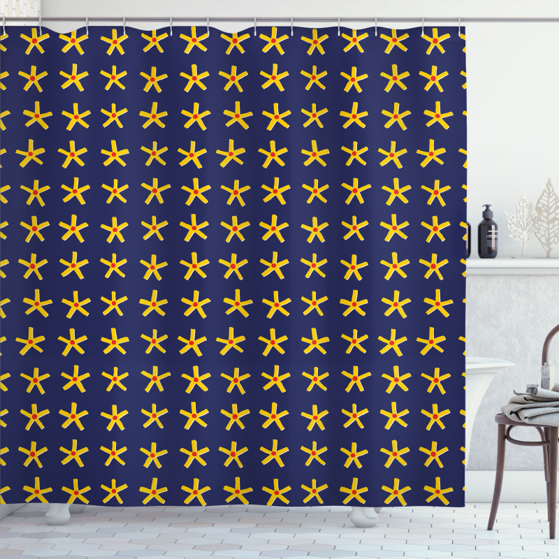 Primitive Style Stars Art Shower Curtain