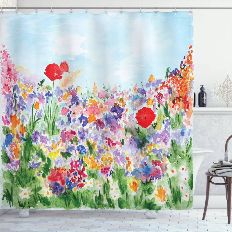 Summer Blooms Shower Curtain