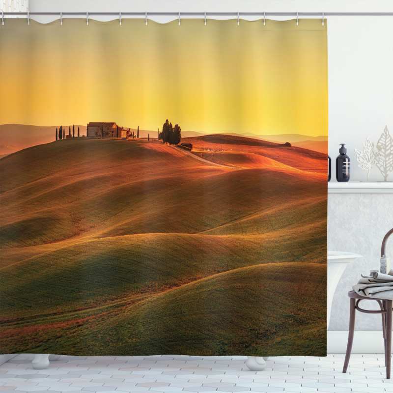 Mediterranean Old House Shower Curtain