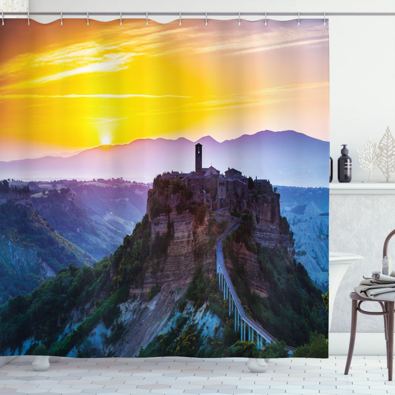 Historical Castle Town Shower Curtain