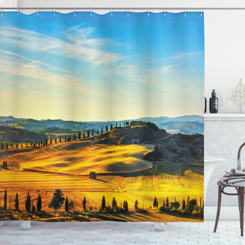Italy Farmland Rural Shower Curtain