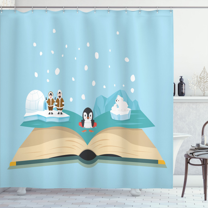 Iglo Eskimo Polar Bear Shower Curtain