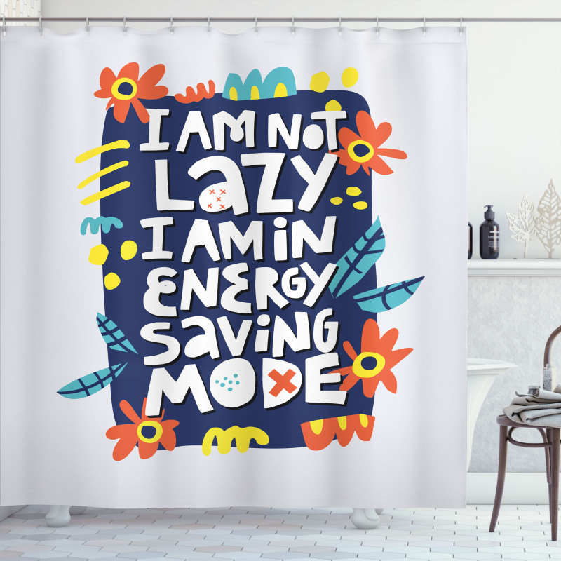 Flowers Leaves Energy Shower Curtain