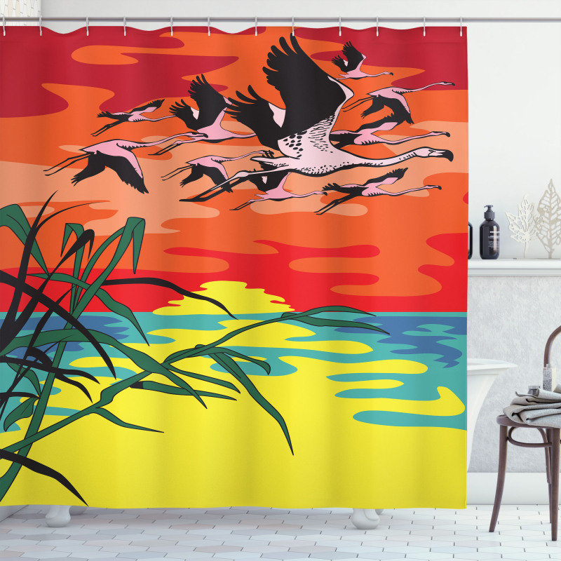 Birds in the Air Art Shower Curtain
