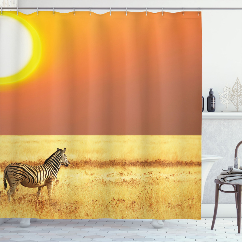 Tropical Animal Sunset Shower Curtain