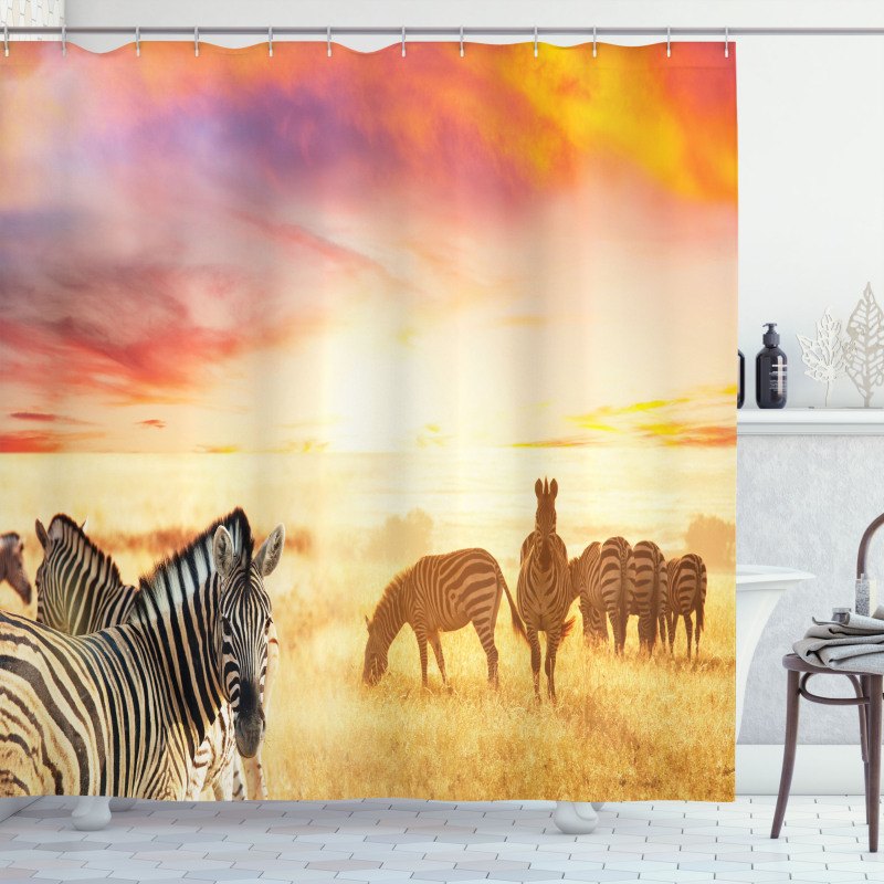 South Wild Zebra Shower Curtain