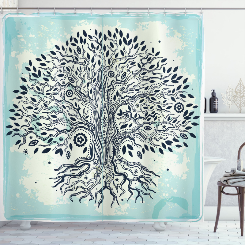 Creative Chinese Bonsai Tree Shower Curtain