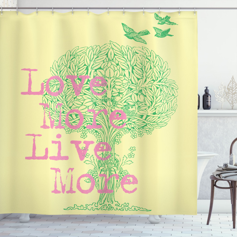 Positive World Wishes Shower Curtain