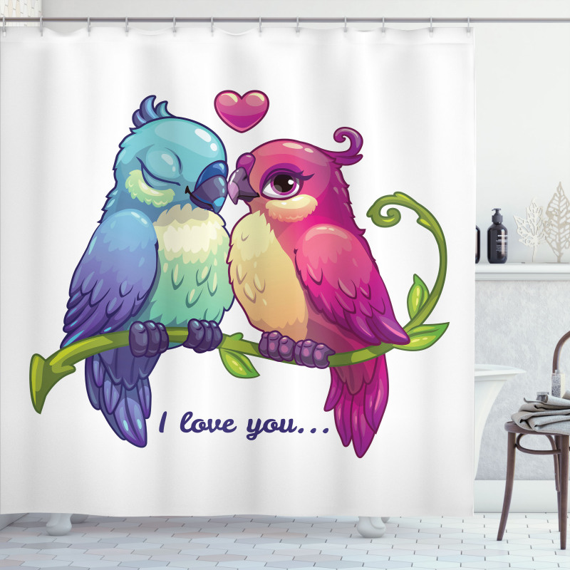 Branch with Heart Shower Curtain