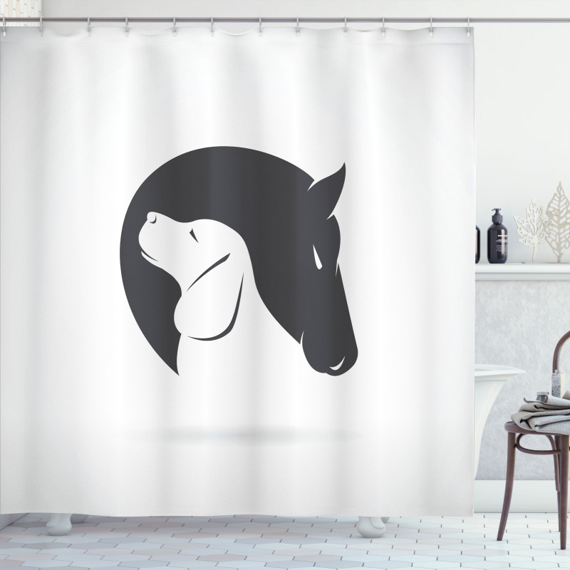 Dog Horse Friend Shower Curtain