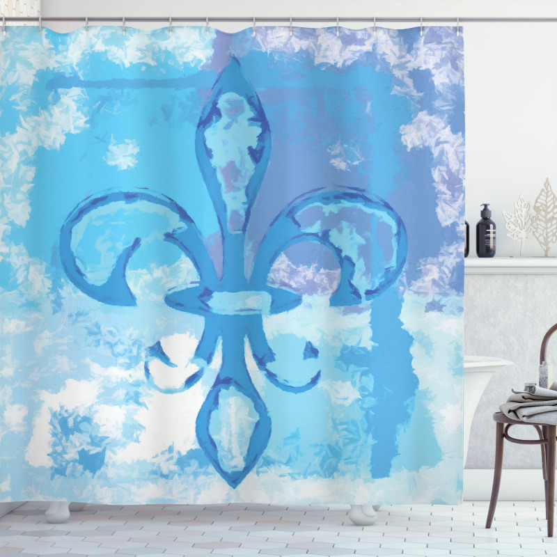 France Fleur de Lis Shower Curtain