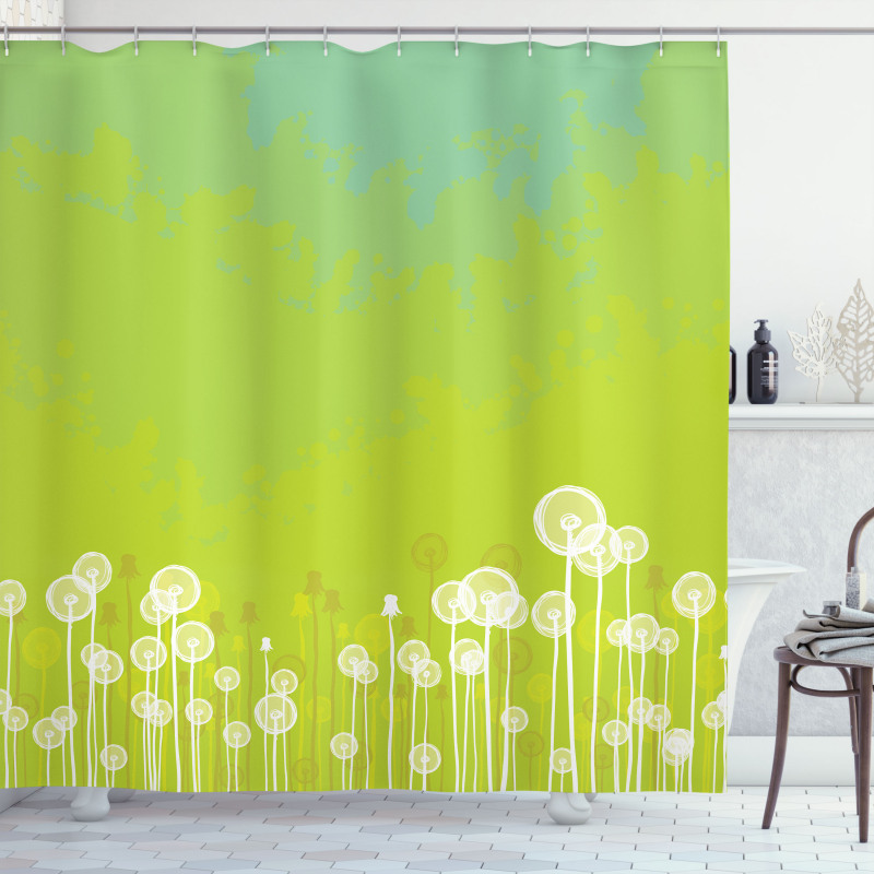 Wild Dandelion Blossoms Shower Curtain