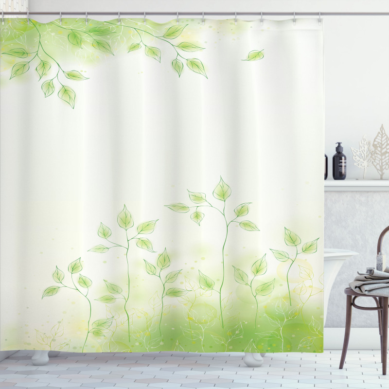 Fresh Leaves Botanic Eco Shower Curtain