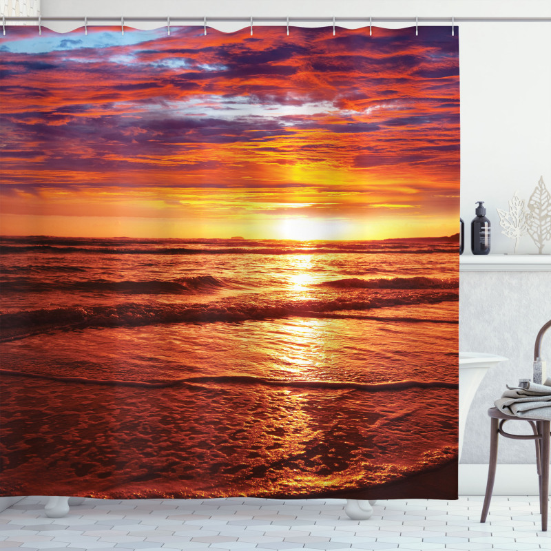 Sea Sunset Twilight Shower Curtain