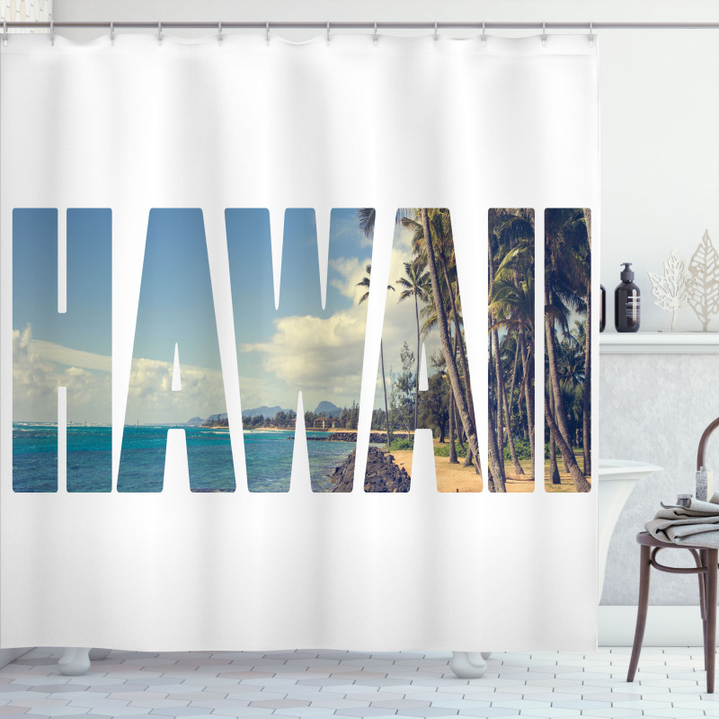Hawaii Themed Shower Curtain