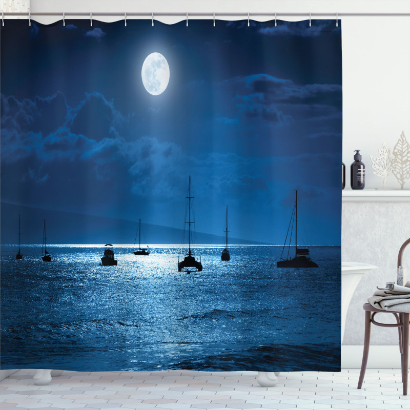 Dramatic Nighttime Sky Shower Curtain