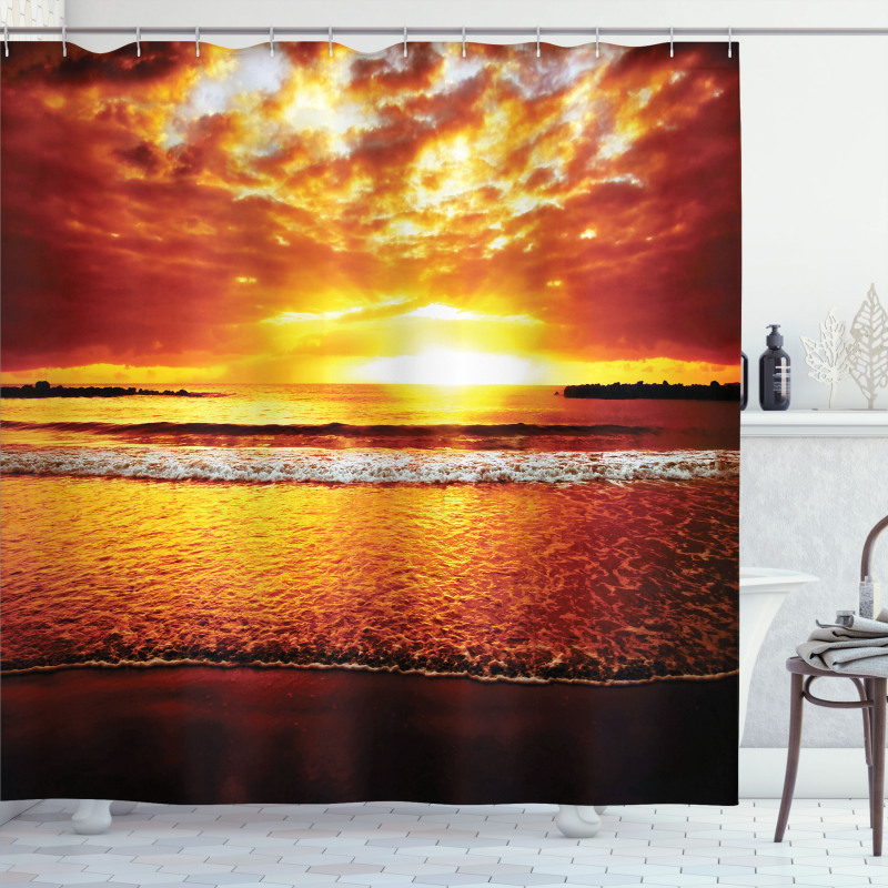 Colorful Sunset Summer Shower Curtain
