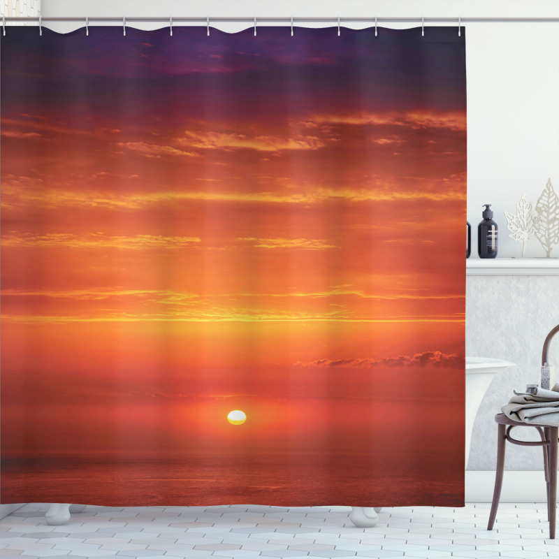 Morning Sunrise Ocean Shower Curtain