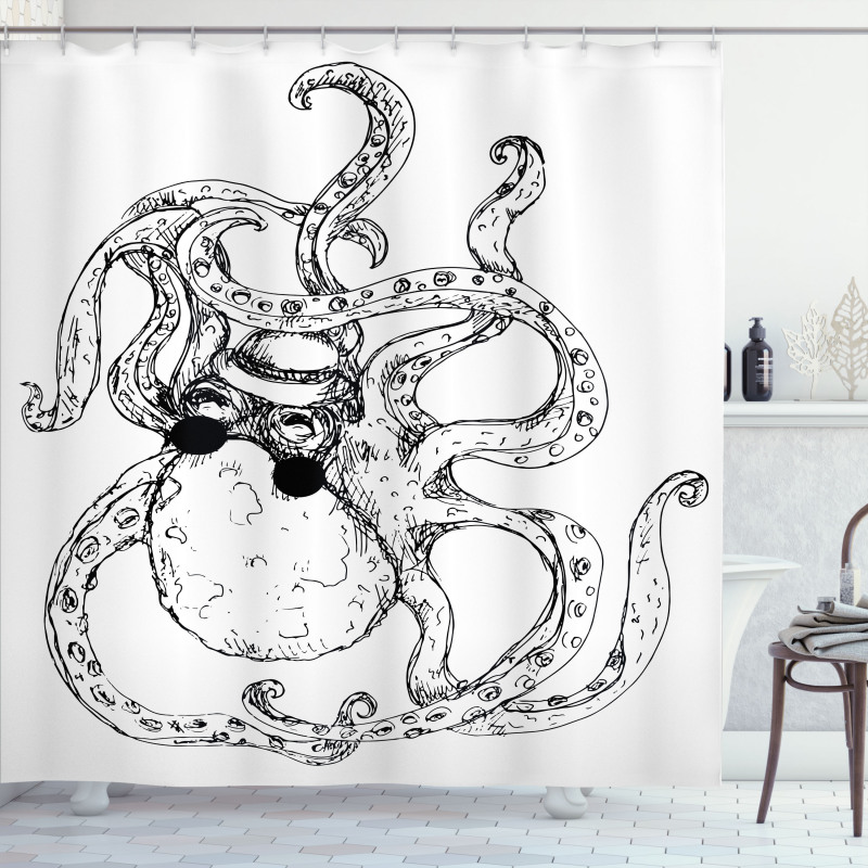 Hipster Animal Sketch Shower Curtain