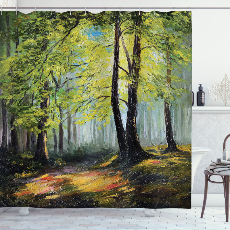 Fall Forest Landscape Shower Curtain