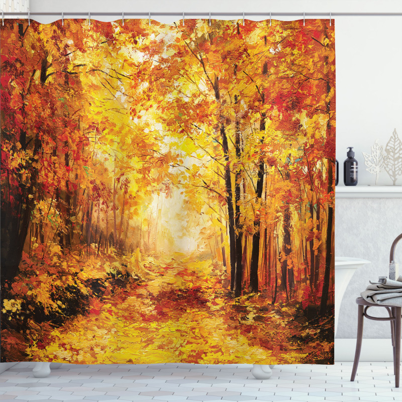 Autumn in Relax Forest Shower Curtain
