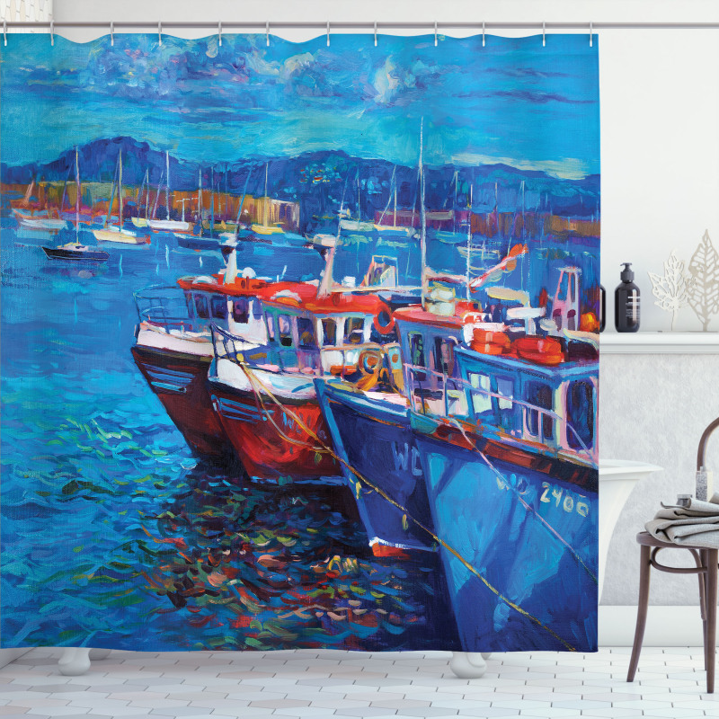 Harbour by the Sea Shower Curtain