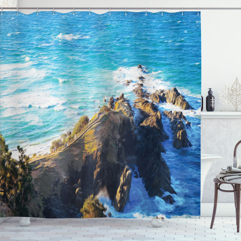 Austalian Cliffs by Sea Shower Curtain