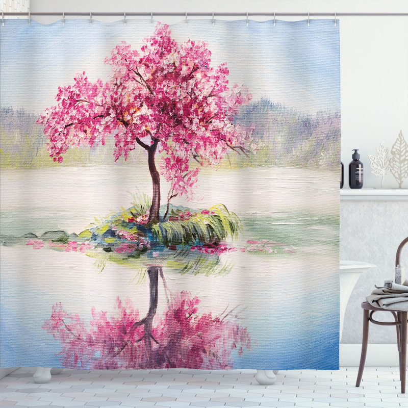 Japanese Cherry Tree Shower Curtain