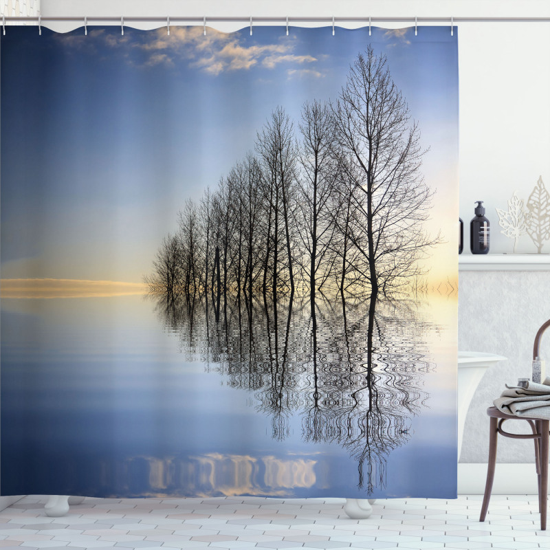 Frozen Lake in Nature Shower Curtain