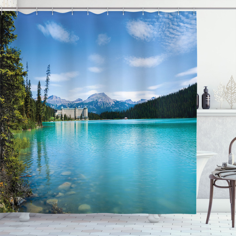 Canadian Lake Castle Shower Curtain