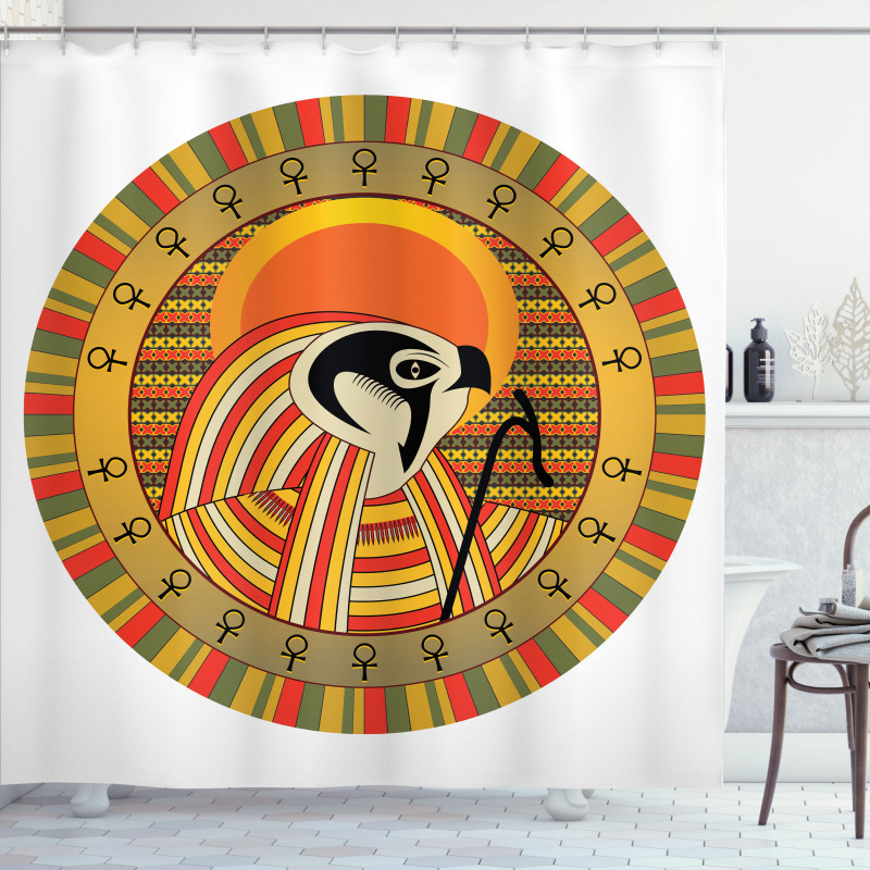 Ancient Sun Figure Shower Curtain