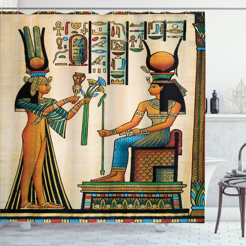 Old Egyptian Papyrus Shower Curtain