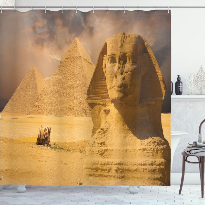 Sphinx Old Face Shower Curtain
