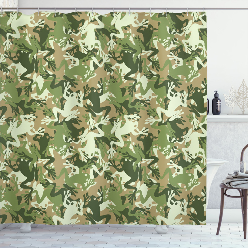 Skull Camouflage Design Shower Curtain