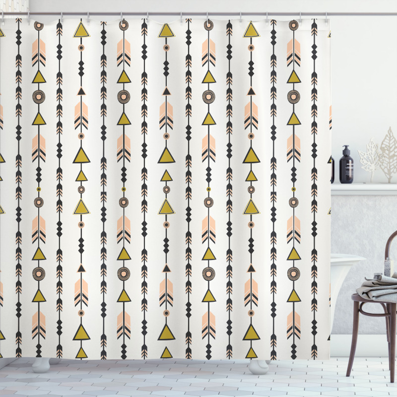 Boho Retro Style Shower Curtain