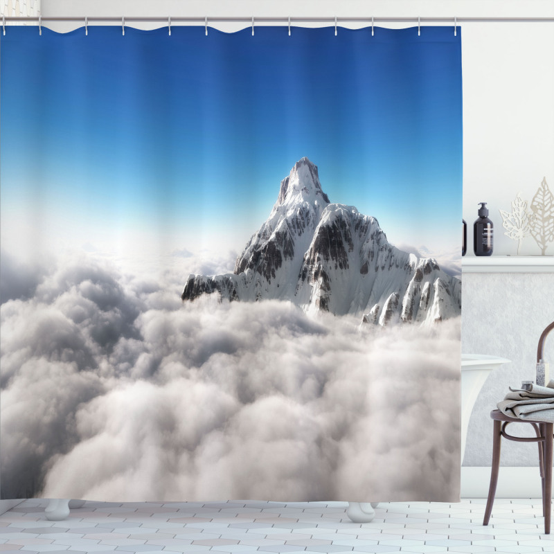 Mountain Sunny Sky Shower Curtain