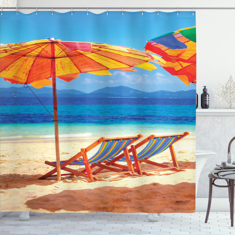 Sea of Thailand Beach Shower Curtain