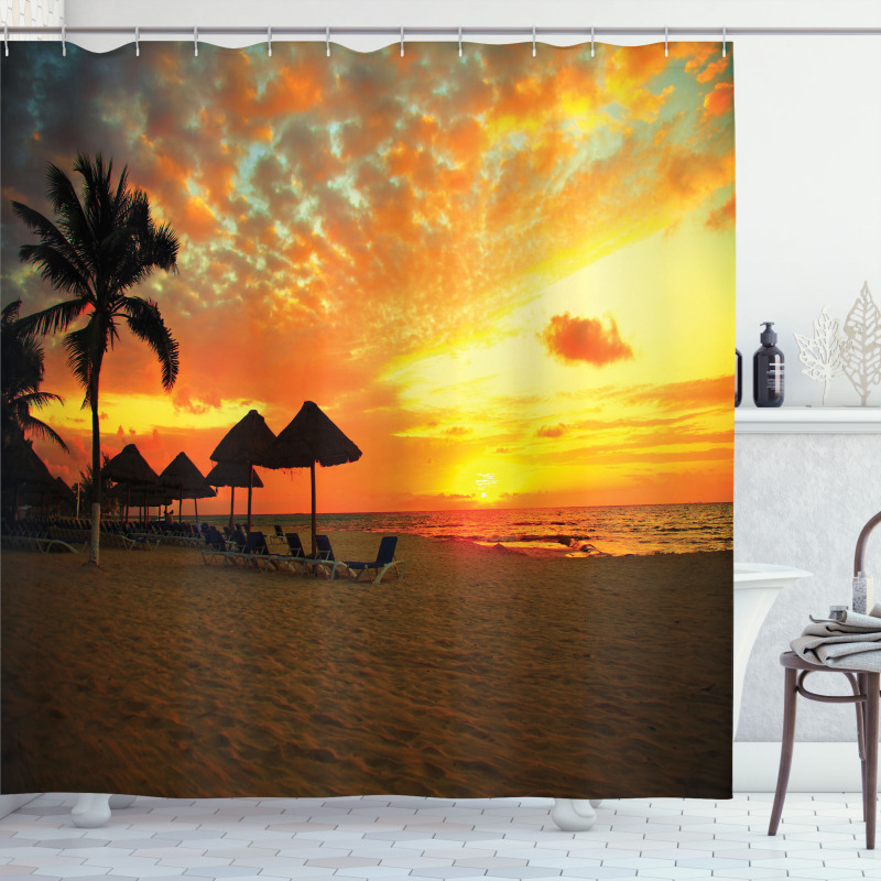 Romantic Sunset Scenery Shower Curtain