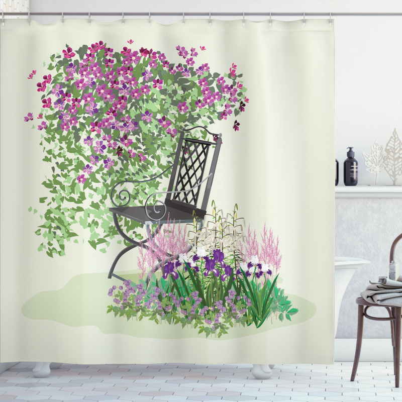 Flowers Blooming Garden Shower Curtain
