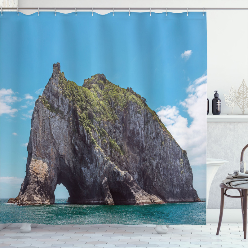 Elephant Shape Rock Bay Shower Curtain