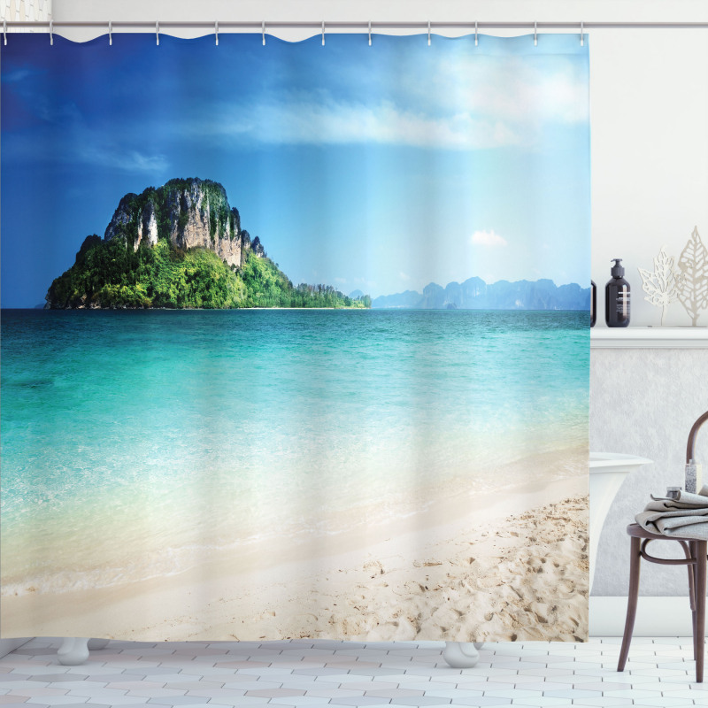 Tropic Island Scenery Shower Curtain